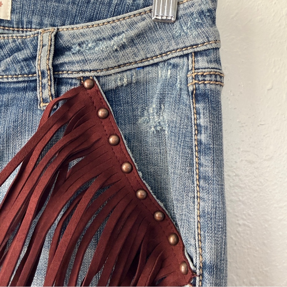 Shyanne Western Jeans | Extreme Flare | Fringe & Studded | New No Tags - Picture 4 of 11